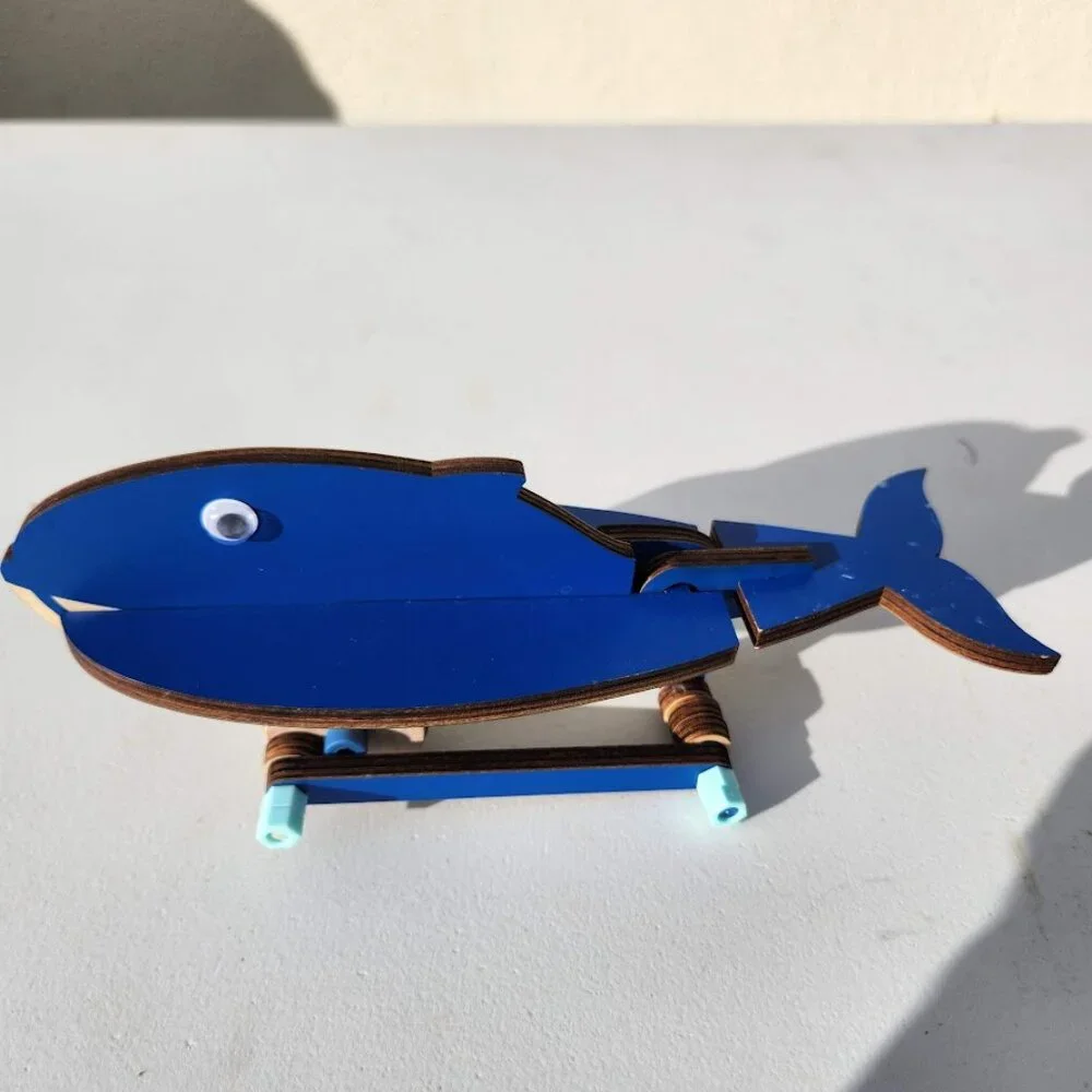 KiwiCo. Kiwi Co. Automata automaton Whale Hammerhead Shark Toy Rolling Biology